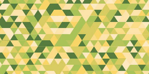 Leinwandbilder - Abstract seamless pattern geometric triangle background with Origami style. Vector green triangular mosaic and low polygon texture Creative Design wallpaper template background vector illustration.	
