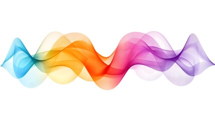 Wall Mural - Mediation made of colorful sound waves isolated on white logo, Generative AI