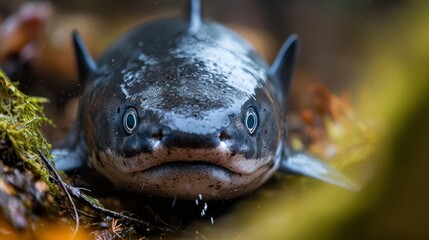 Poster -  A tight shot of a small animal revealing a broad grin and an enlarged nostril