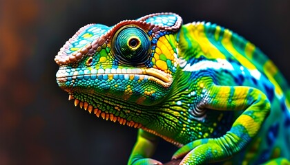 Colorful Chameleon Captured in Detail