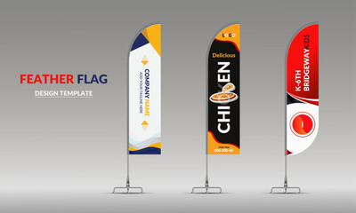 Corporate Business wave feather flag design