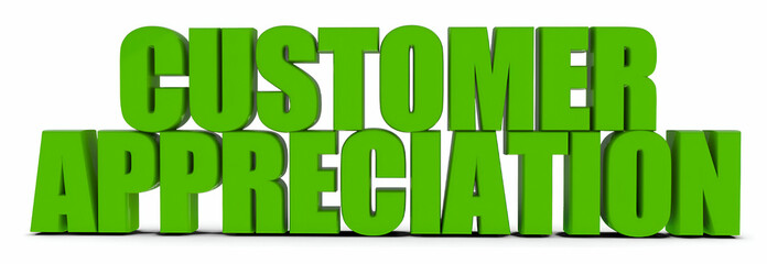 Wall Mural - Customer Appreciation , 3d text