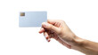 © Uncle-Ice - Hand holding blank credit card isolated for business advertisement