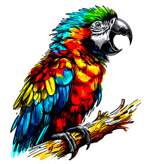 Wall Mural - an ara parrot  