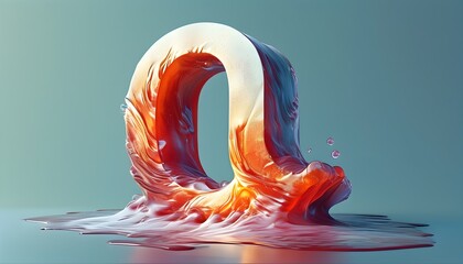 Creative melting font design featuring unique alphabet letters and numbers in artistic style