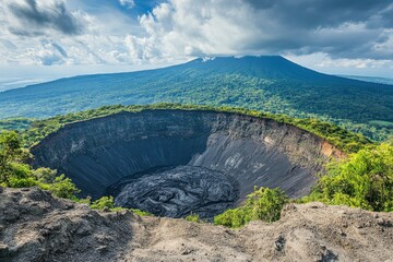 Wall Mural - The crater of the Volcano Cerro Negro at Leon, Nicaragua, ai