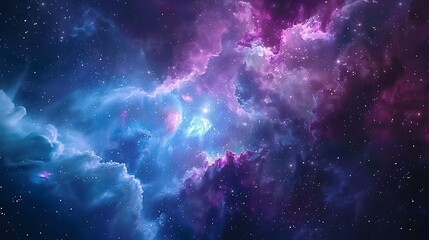 Wall Mural - Nebula and stars in deep space
