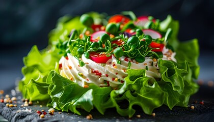 Vibrant Butterhead Lettuce Heads Showcasing Fresh Organic Vegetables in an Evening Kitchen Setting