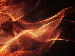 Wall Mural - abstract background with glowing waves