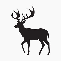 Wall Mural - Silhouette deer antlers wildlife nature