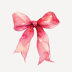 Sticker - Elegant watercolor pink bow