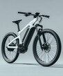 © Restyler - Futuristic electric bike showcased in dramatic lighting, emphasising its sleek design and modern technology.