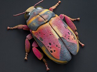 Poster - Colorful Beetle Macro Photography - Nature Close Up