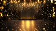 © ArmStrong☠ - Black stage with golden lights and a platform in the middle.