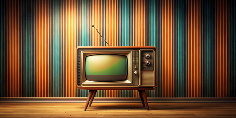 Abstract background featuring a classic vintage TV retro style old television , retro, vintage, television, entertainment