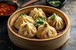 © Dzikrul Husnani - Steamed Nepali dumpling Momo with sauce stuffed chicken, meat, seafood or vegetables , ai