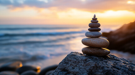 Wall Mural - a balanced life includes not only exercise and nutrition but also time for relaxation and mental rej
