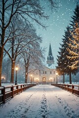 Toy animals carrying christmas gifts on white christmas background 