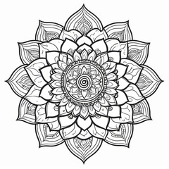 Mandala lotus inscription 