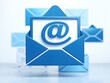 © Quick Master - a blue email sign that says at at the top of it