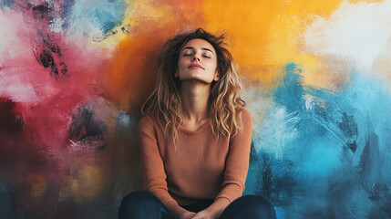 Wall Mural - prioritizing mental health is essential for maintaining overall well-being and achieving a balanced 