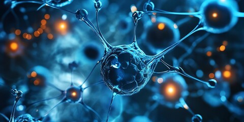 Wall Mural - an abstract image of regenerative biotech therapies, symbolizing the promise of regenerative medicin