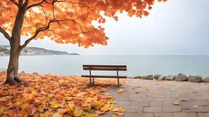 Wall Mural - seaside outdoor with autumn