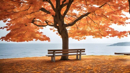 Wall Mural - seaside outdoor with autumn