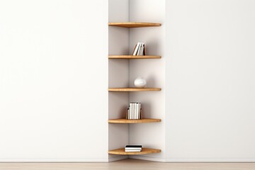 a versatile corner shelf that maximizes unused space, offering ample storage while complementing the