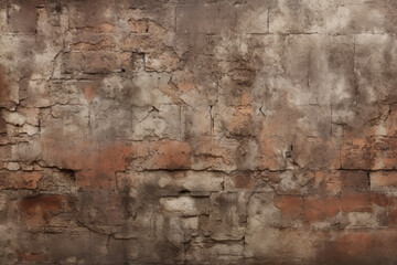 Processed collage of dirty brown concrete wall surface texture. Background for banner, backdrop