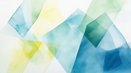 Wall Mural - Hand painted geometric watercolor abstract background image