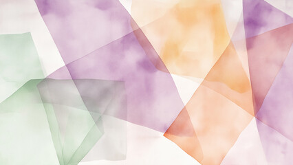 Wall Mural - Hand painted geometric watercolor abstract background image