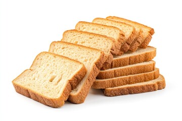 Wall Mural - sliced bread, toast isolated on white background, clipping path, full depth of field, ai