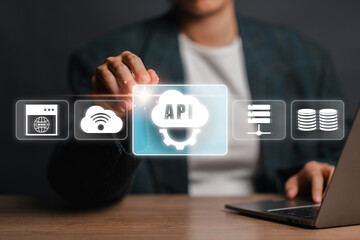 a visual representation of the application programming interface (api) concept, highlighting digital