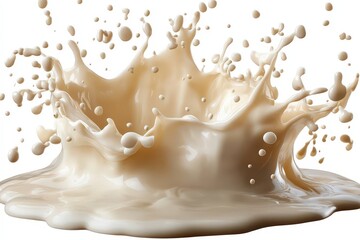 Canvas Print - Splashing Milk Isolated on White Background