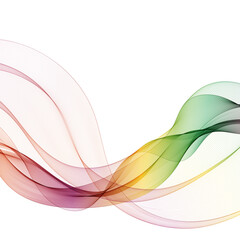 Vector abstract wave lines flowing dynamic in colorful spectrum colors isolated on white background. Eps 10