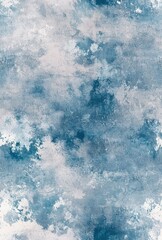 Wall Mural - Abstract blue & white paint