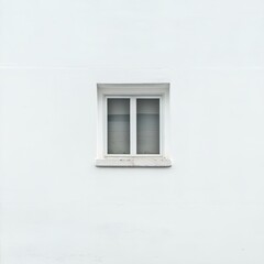 Canvas Print - White window on a white wall