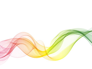 Wall Mural - A wave of many colored lines. Abstract wavy stripes on a white background isolated. Creative line art. EPS 10 vector illustration. Eps 10