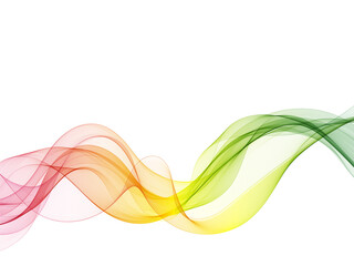 Wall Mural - A wave of many colored lines. Abstract wavy stripes on a white background isolated. Creative line art. EPS 10 vector illustration. Eps 10