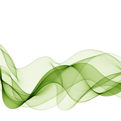 Wall Mural - green wave. abstract vector graphics. Eps 10