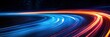 © Nice Seven - Bright Blue and Orange Light Trails on Dark Background