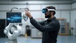 © apirom - Technician Using VR to Control Industrial Robot