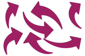 Wall Mural - Curved arrow icon vector. Arrow pointer icon sign symbol in trendy flat style.