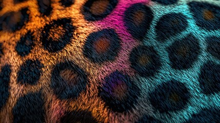 Canvas Print - Close-up of a colorful fur