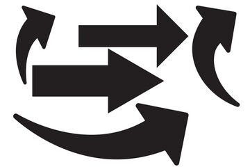 Wall Mural - Curved arrow icon vector. Arrow pointer icon sign symbol in trendy flat style.