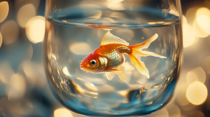 Captivating Clarity: The Enchantment of a Goldfish Goblet