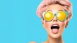 © Dee - Excited Young Woman with Pink Hair and Sunglasses