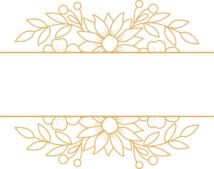 Wall Mural - Floral Vintage Text Border