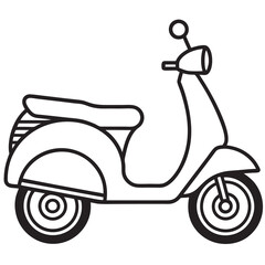 Wall Mural - illustration of a motorcycle scooter